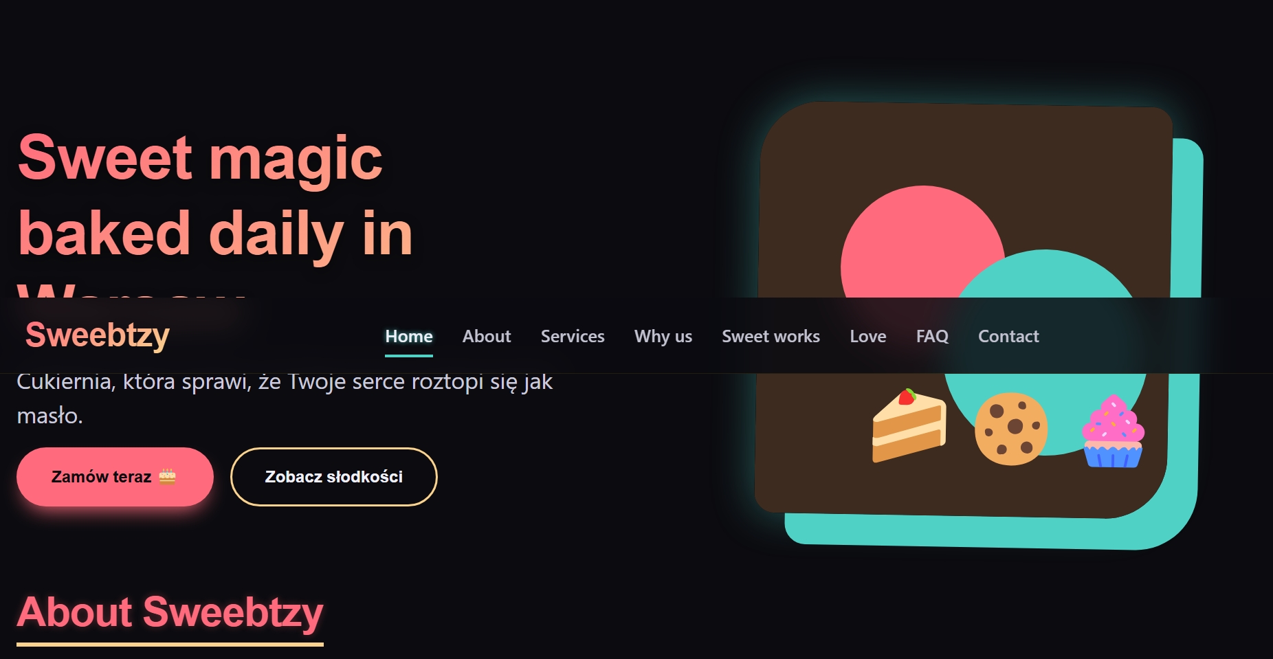 Sweebtzy bakery website